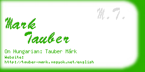 mark tauber business card